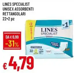 Galassia Lines specialist assorbenti rettangolari unisex offerta
