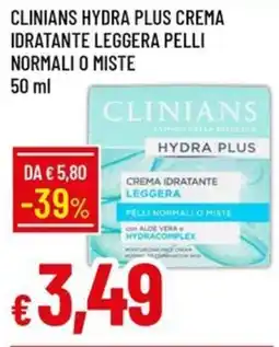 Galassia Clinians Hydra Plus crema idratante leggera offerta