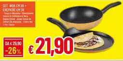 Galassia Set wok cm 28 + crepiere cm 28 offerta