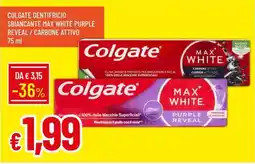 Galassia Colgate dentifricio sbiancante max white purple reveal offerta