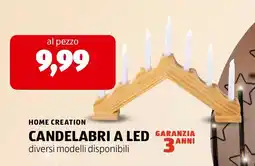 ALDI Home Creation candelabri a led offerta