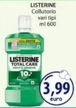 Acqua & Sapone Listerine collutorio total care denti e gengive offerta