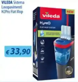 Acqua & Sapone Vileda Sistema Lavapavimenti H2Pro Flat Mop offerta