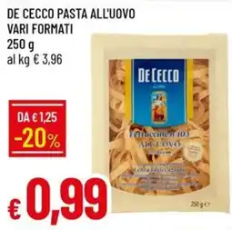 Galassia De Cecco Fettuccine n 103 all'uovo offerta
