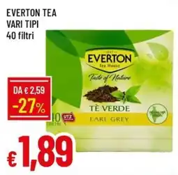 Galassia Everton Tea House Tè Verde Earl Grey offerta