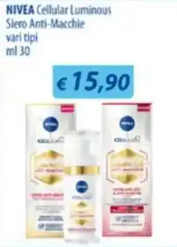 Acqua & Sapone NIVEA Cellular Luminous Siero Anti-Macchie offerta