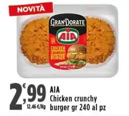 Rossotono Carrefour AIA Chicken crunchy burger offerta