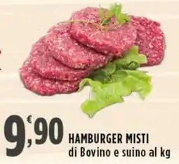 Rossotono Carrefour Hamburger misti di Bovino e suino offerta