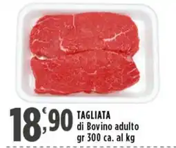 Rossotono Carrefour Tagliata di Bovino adulto offerta
