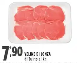 Rossotono Carrefour Veline di lonza di Suino offerta