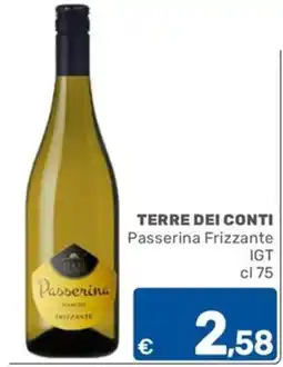 ARCA C+C cash and carry Terre dei Conti Passerina Frizzante offerta