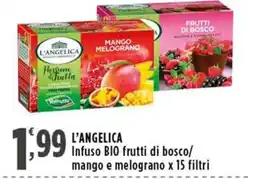 Rossotono Carrefour L'Angelica Infuso BIO frutti di bosco/mango e melograno offerta