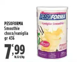 Rossotono Carrefour Pesoforma Smoothie choco/vaniglia offerta