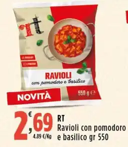 Rossotono Carrefour Ravioli con pomodoro e basilico offerta