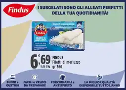Rossotono Carrefour Findus Filetti di merluzzo offerta