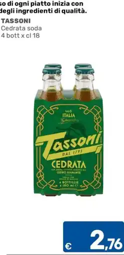ARCA C+C cash and carry Tassoni Cedrata soda offerta
