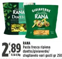 Rossotono Carrefour Rana pasta fresca ripiena duetto/gioiaverde/sfogliavelo vari gusti offerta