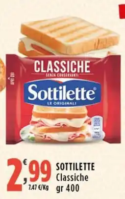 Rossotono Carrefour Sottilette Classiche offerta