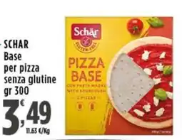 Rossotono Carrefour Schar base per pizza senza glutine offerta