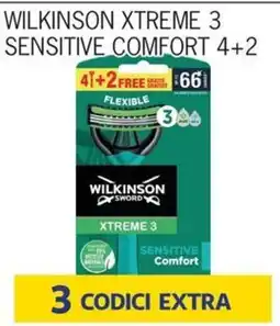 Rossotono Carrefour Wilkinson Xtreme 3 Sensitive Comfort offerta