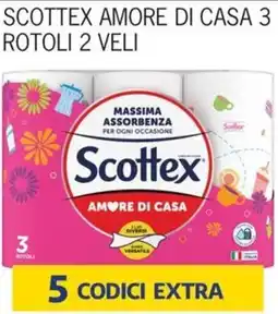 Rossotono Carrefour Scottex amore di casa offerta