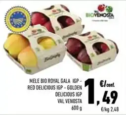Conad Superstore Mele bio royal gala igp - red delicious igp - golden delicious igp val venosta offerta