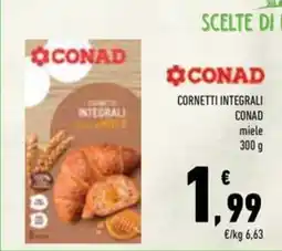 Conad Superstore Cornetti integrali miele offerta