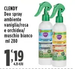 Rossotono Carrefour Clendy Deo spray ambiente vaniglia/ rosa e orchidea/ muschio bianco offerta