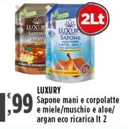 Rossotono Carrefour Luxury Sapone mani e corpolatte offerta