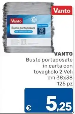 ARCA C+C cash and carry Vanto Buste portaposate in carta con tovagliolo 2 Veli offerta