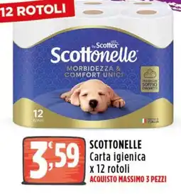 Rossotono Carrefour Scottonelle Carta igienica offerta