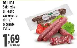Rossotono Carrefour Salsiccia di Faeto casereccia dolce/piccante offerta