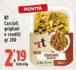 Rossotono Carrefour Carciofi grigliati offerta