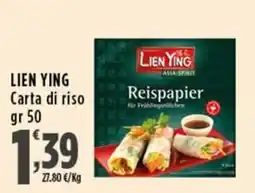 Rossotono Carrefour Lien Ying Carta di riso offerta