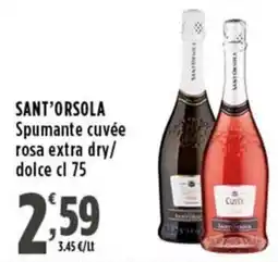 Rossotono Carrefour Sant'orsola spumante cuvée rosa extra dry offerta