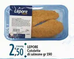 Rossotono Carrefour Lepore Cotolette di salmone offerta