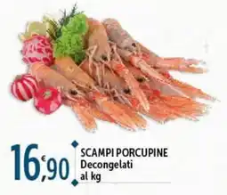 Rossotono Carrefour Scampi porcupine offerta