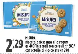 Rossotono Carrefour Biscotti dolcesenza allo yogurt Misura offerta