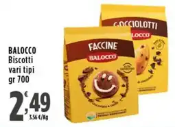 Rossotono Carrefour Biscotti vari tipi Faccine Balocco offerta