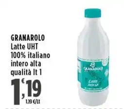Rossotono Carrefour Granarolo Latte UHT intero alta qualità offerta