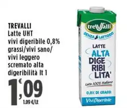 Rossotono Carrefour Tre Valli Latte UHT vivi digeribile 0,8% grassi/vivi sano/vivi leggero scremato alta digeribilità offerta