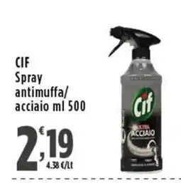 Rossotono Carrefour Cif Spray antimuffa/acciaio offerta