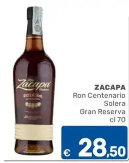 ARCA C+C cash and carry Zacapa Ron Centenario Solera Gran Reserva offerta