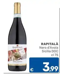 ARCA C+C cash and carry Rapitalà Nero d'Avola offerta
