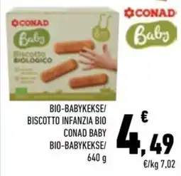 Conad City Biscotto biologico Conad Baby offerta