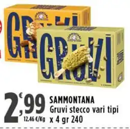 Rossotono Carrefour Sammontana Gruvi stecco vari tipi offerta