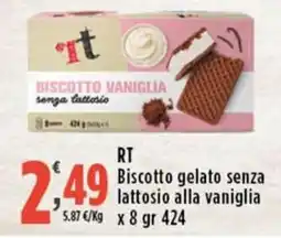 Rossotono Carrefour RT Biscotto gelato senza lattosio alla vaniglia offerta