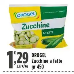 Rossotono Carrefour Orogel zucchine a fette offerta