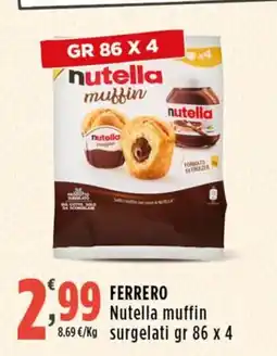 Rossotono Carrefour Nutella muffin offerta