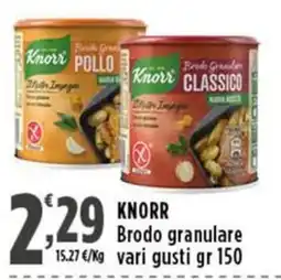 Rossotono Carrefour Knorr Brodo granulare vari gusti offerta